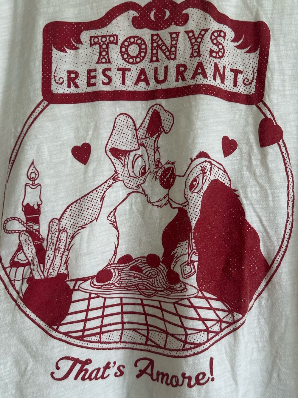 Disney Lady and the Tramp “Tony’s Restaurant/ That’s Amore” Spaghetti Kiss Scene - Picture 2 of 4